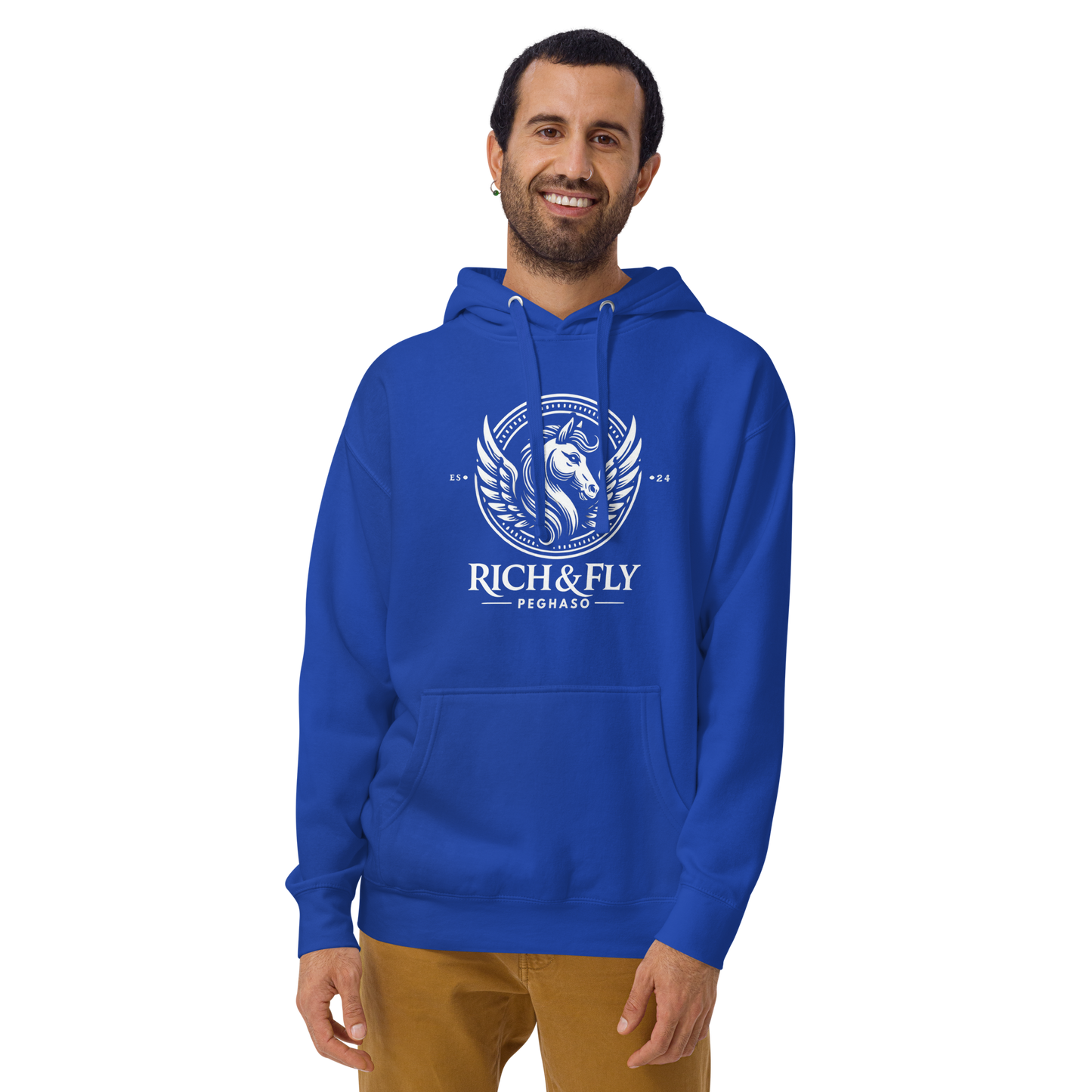 HOODIE ROYAL PEGHASO - RICH & FLY