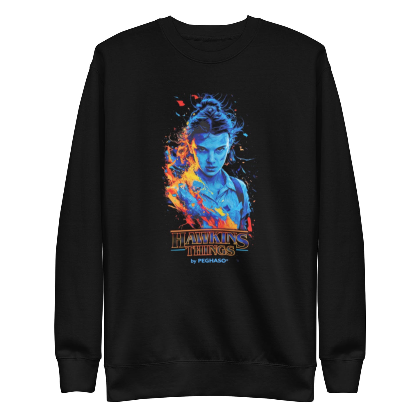 Sudadera negra 011 Once Eleven Stranger Things colección PEGHASO.