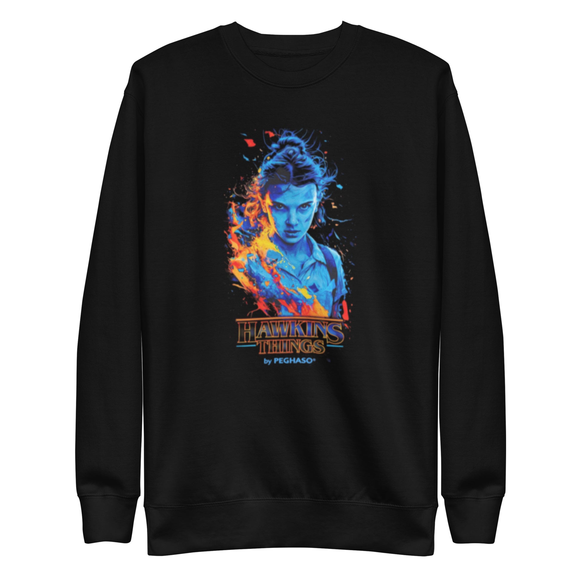 Sudadera negra 011 Once Eleven Stranger Things colección PEGHASO.
