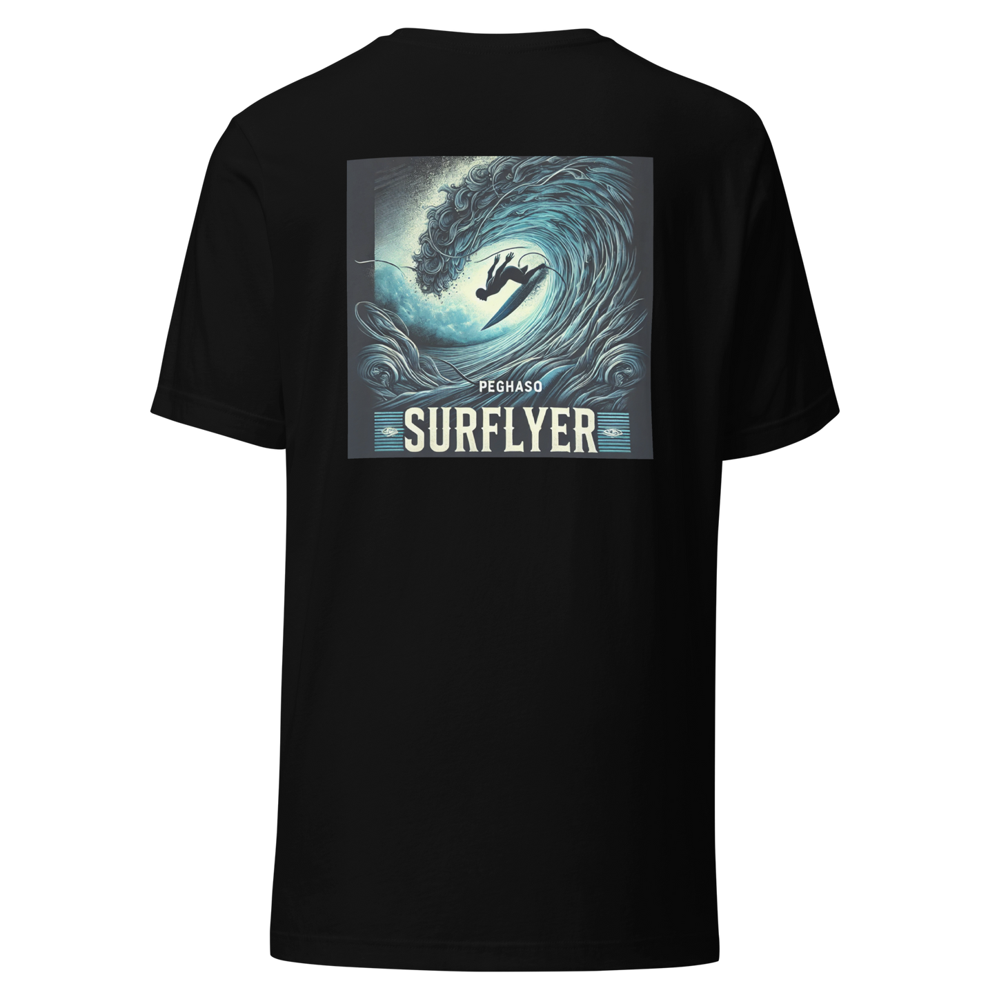 SURFLYER BLACK WAVES - camiseta surfera ecológica