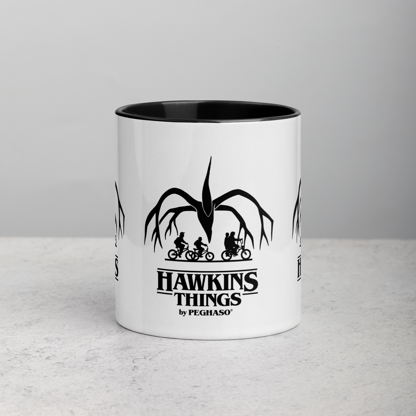 Taza Cerámica 'Hawkins Things' - Diseño Panorámico 360º Estilo Stranger Things