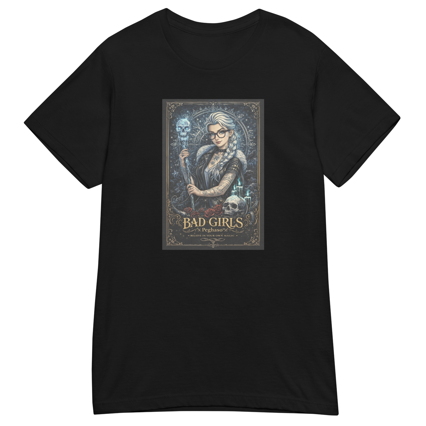 Camiseta FROZEN Elsa "Princesa del Hielo Tatuada" - Colección BAD GIRLS - Peghaso®