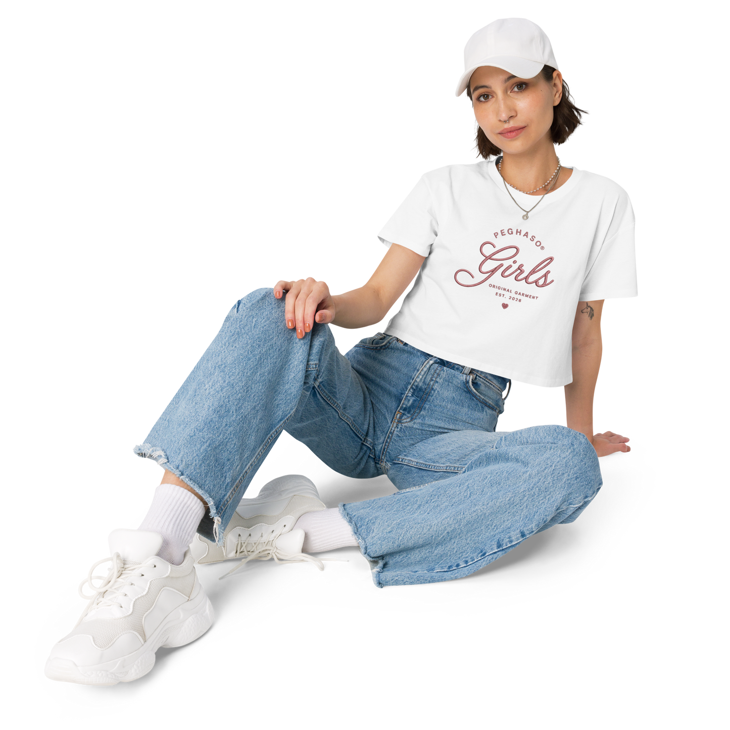 Crop Top Surfero "GIRLS PEGHASO RETRO" – Estilo California 70s