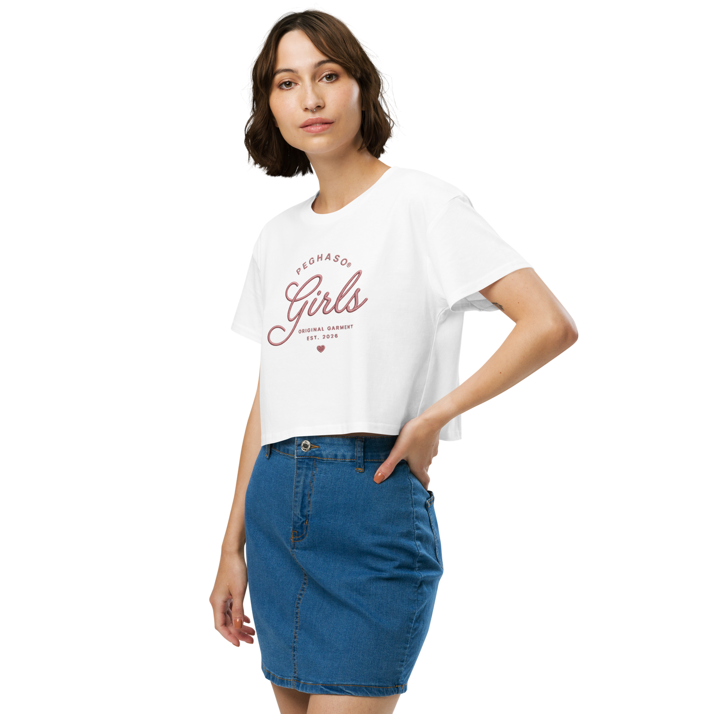 Crop Top Surfero "GIRLS PEGHASO RETRO" – Estilo California 70s