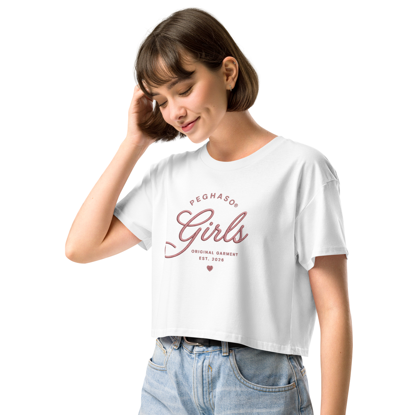 Crop Top Surfero "GIRLS PEGHASO RETRO" – Estilo California 70s
