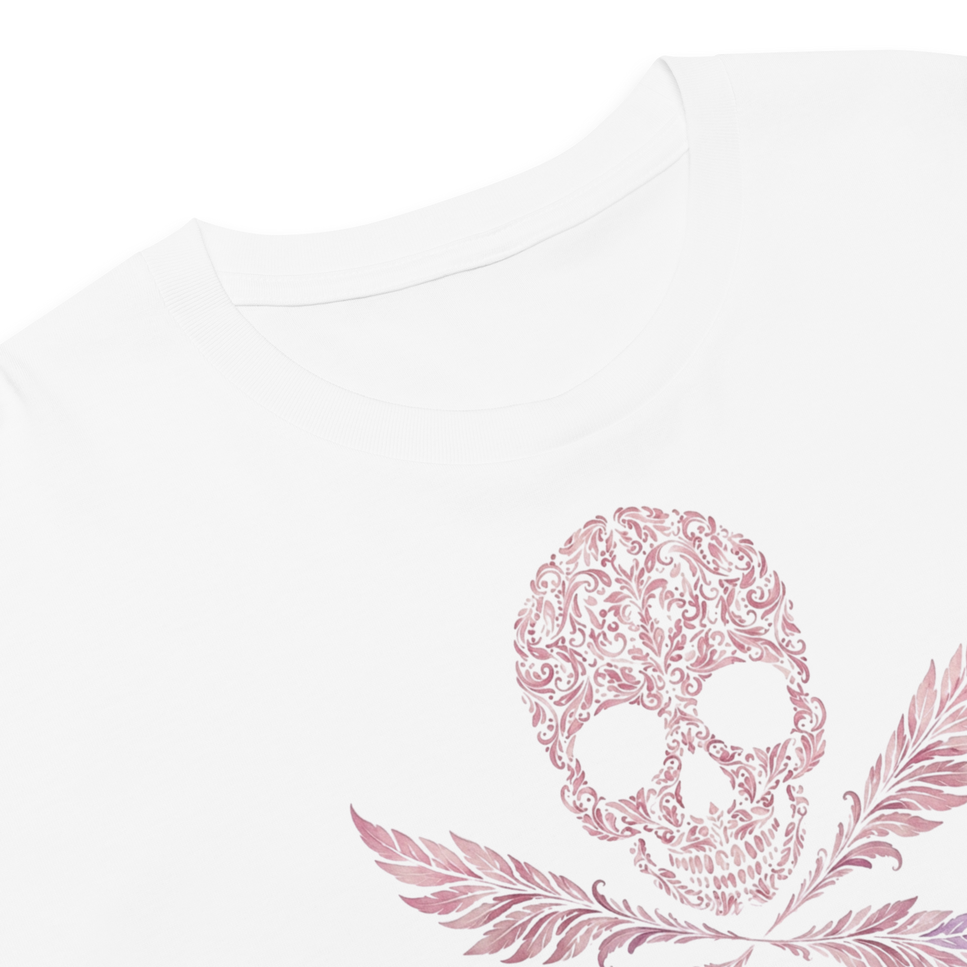 Detalle Diseño Plumas Rosa Camiseta Streetwear Mujer PEGHASO