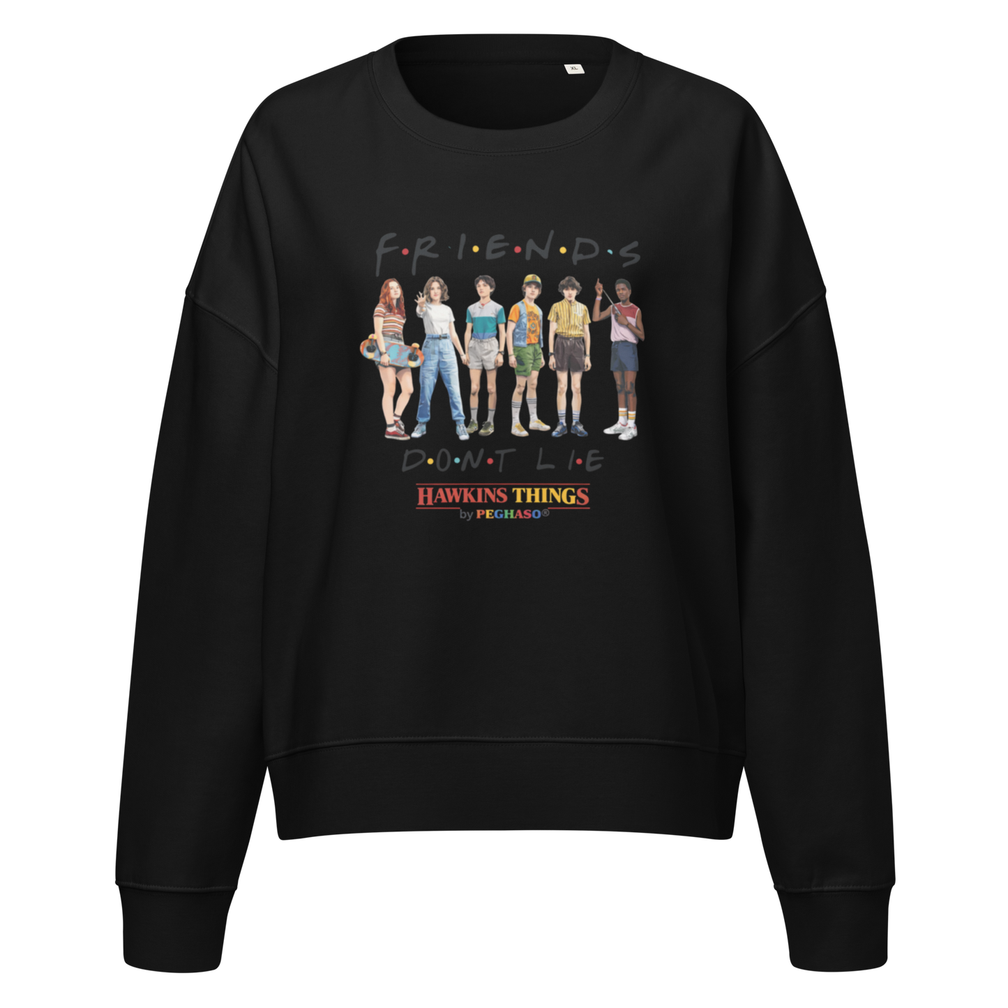 Sudadera mujer "Friends Don't Lie" – Colección Hawkins Things by PEGHASO