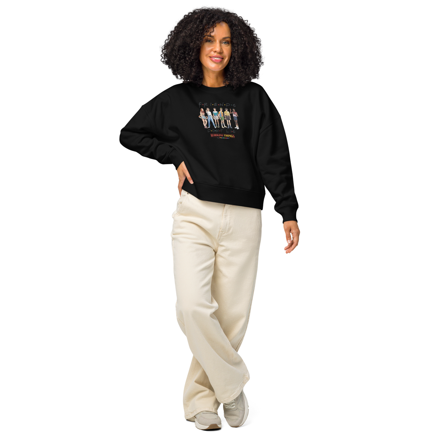 Sudadera mujer "Friends Don't Lie" – Colección Hawkins Things by PEGHASO