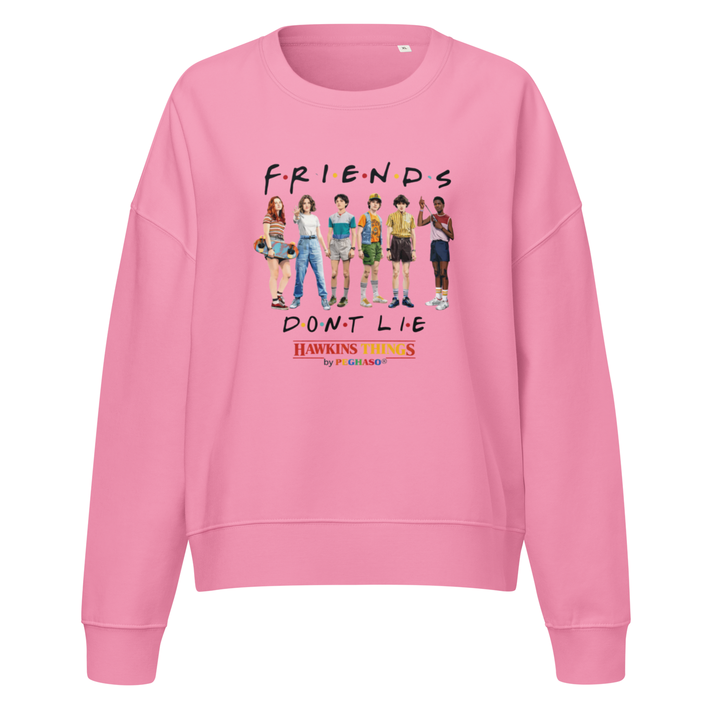sudadera-rosa-organica-hawkins-things-eleven-style