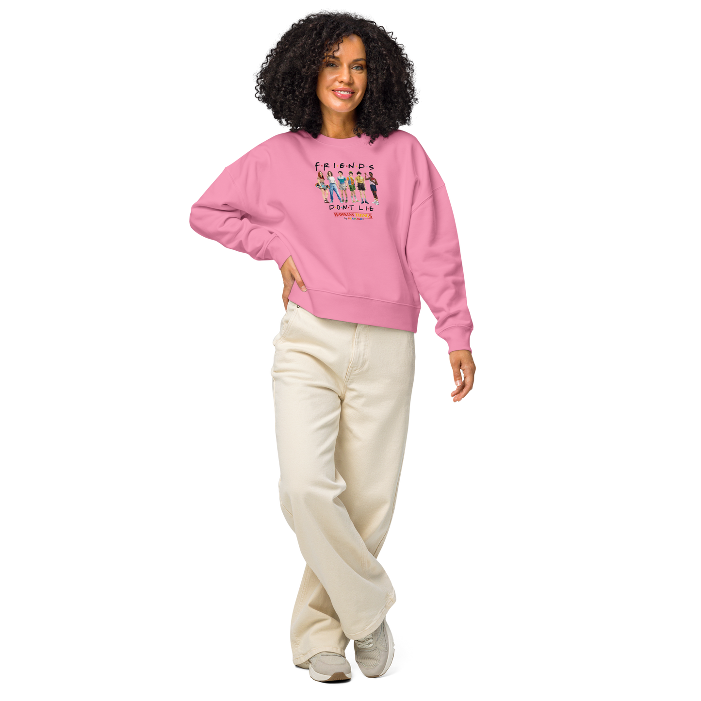 sudadera-rosa-organica-hawkins-things-eleven-style