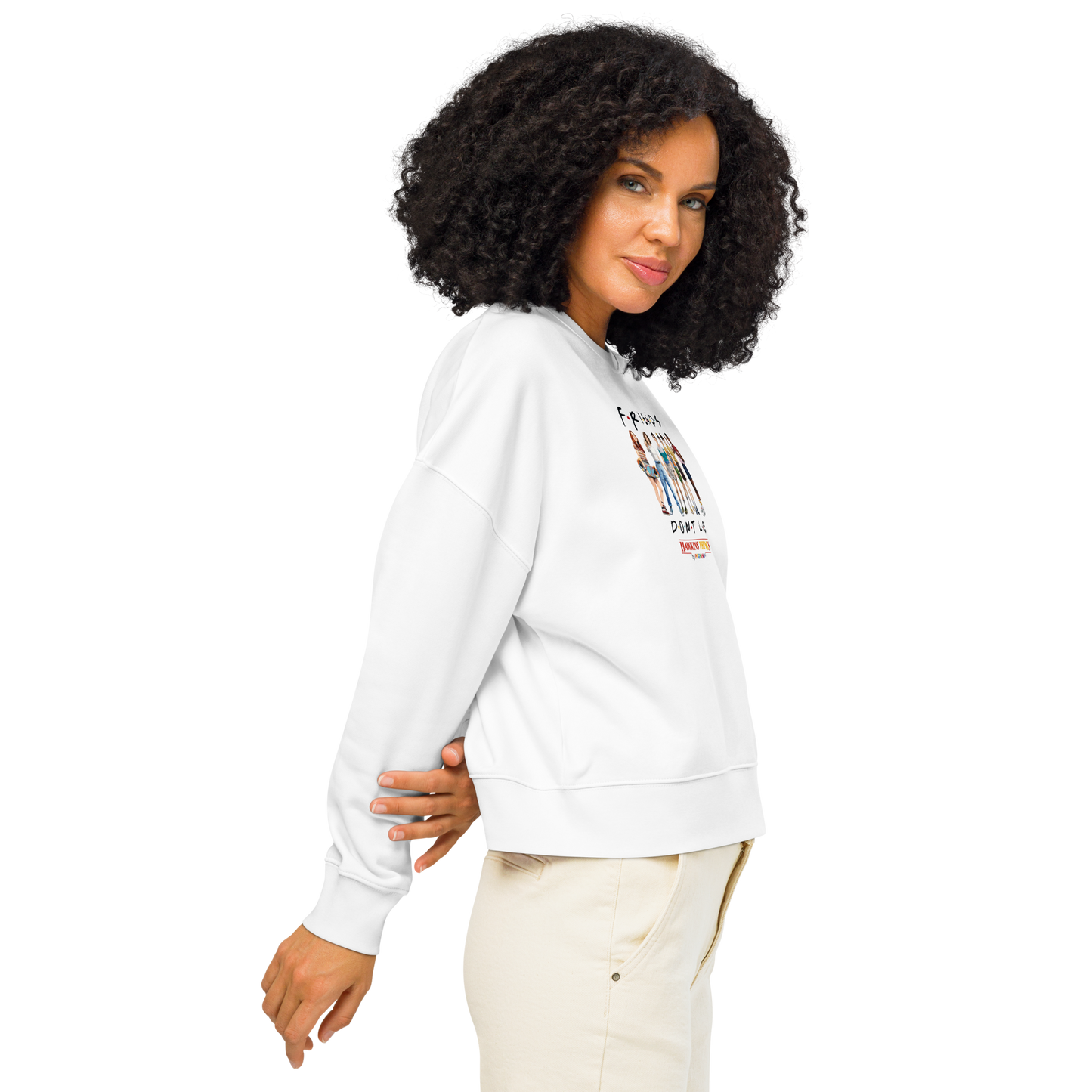 Sudadera mujer "Friends Don't Lie" – Colección Hawkins Things by PEGHASO
